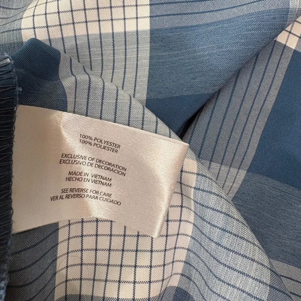 Orvis Button Down Shirt Mens XXL Blue Plaid Short Sleeve Lightweight Fishing